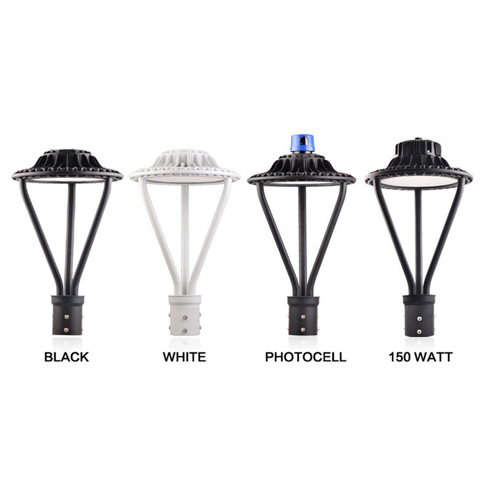 Outdoor LED Post Top Light, 100W/150W White UFO Circular Garden Yard Light, IP65 Waterproof  - Thumbnail 2
