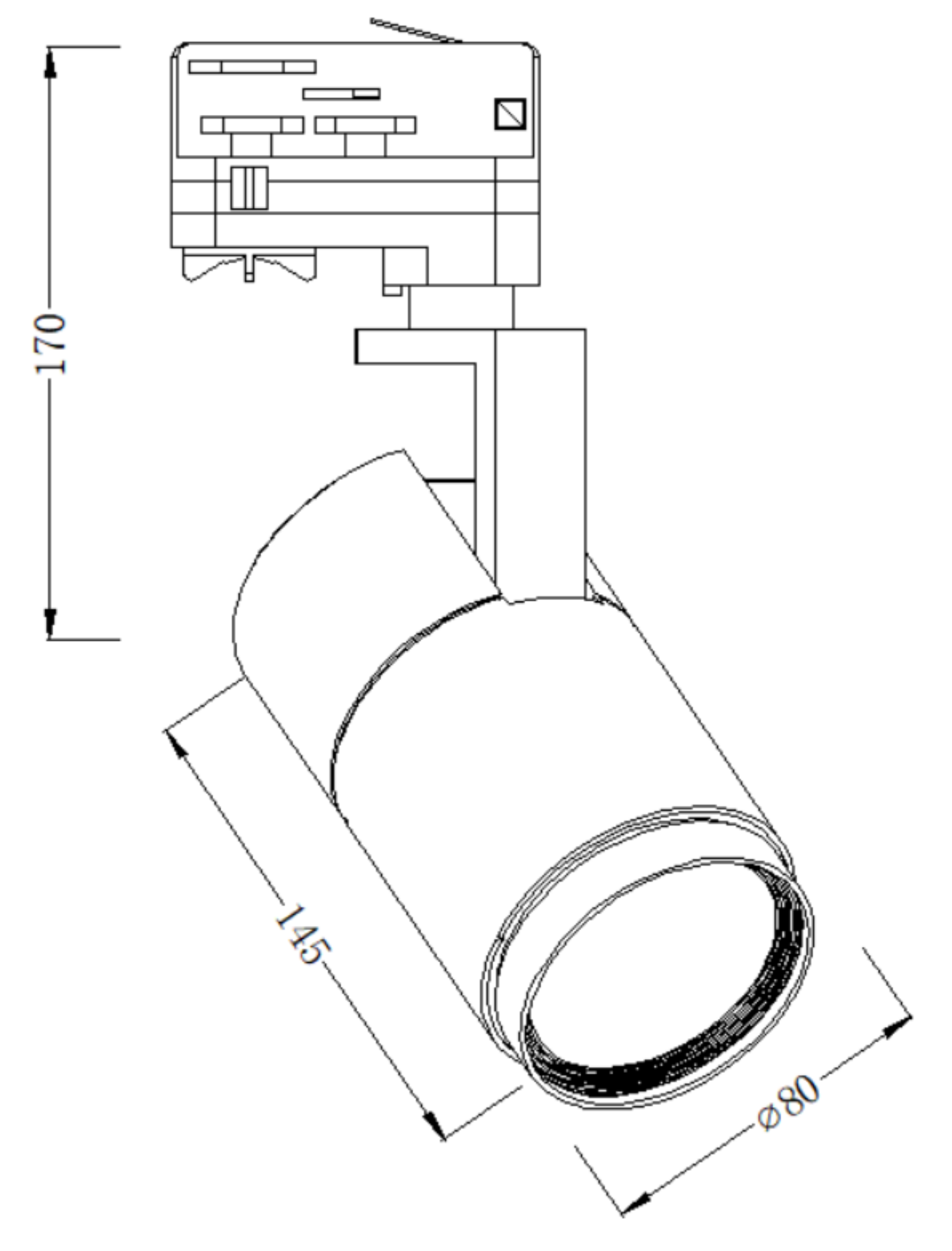 TC-XF8035C- LED Track Light, Ceiling Rail Spotlight COB Embedded Downligh - Thumbnail 4