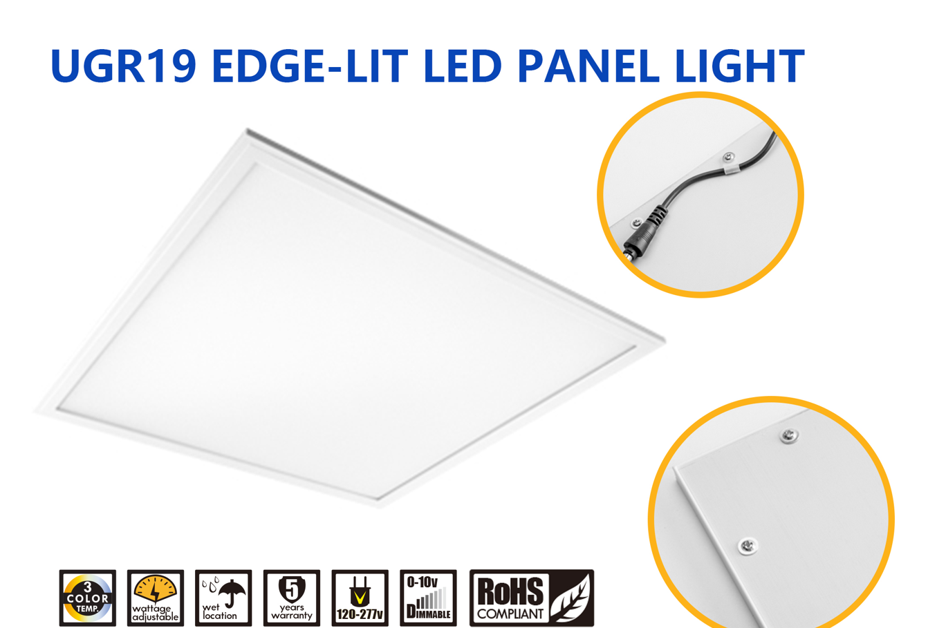UGR19 EDGE-LIT LED PANEL LIGHT