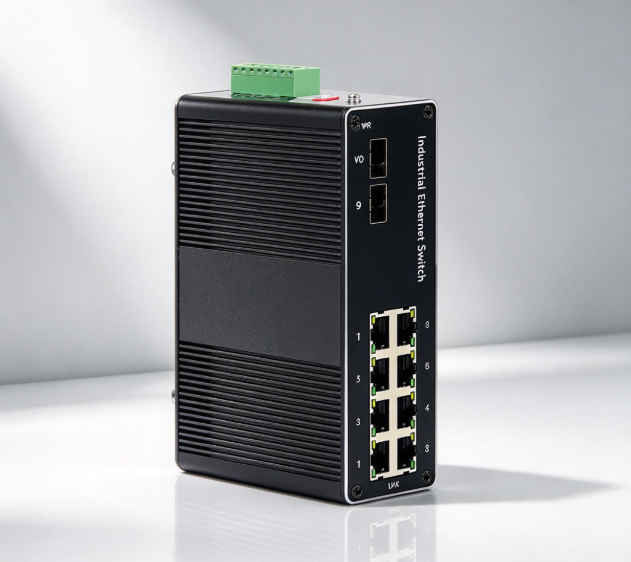 8 Port 10/100+2G SFP Industrial Switch 2
