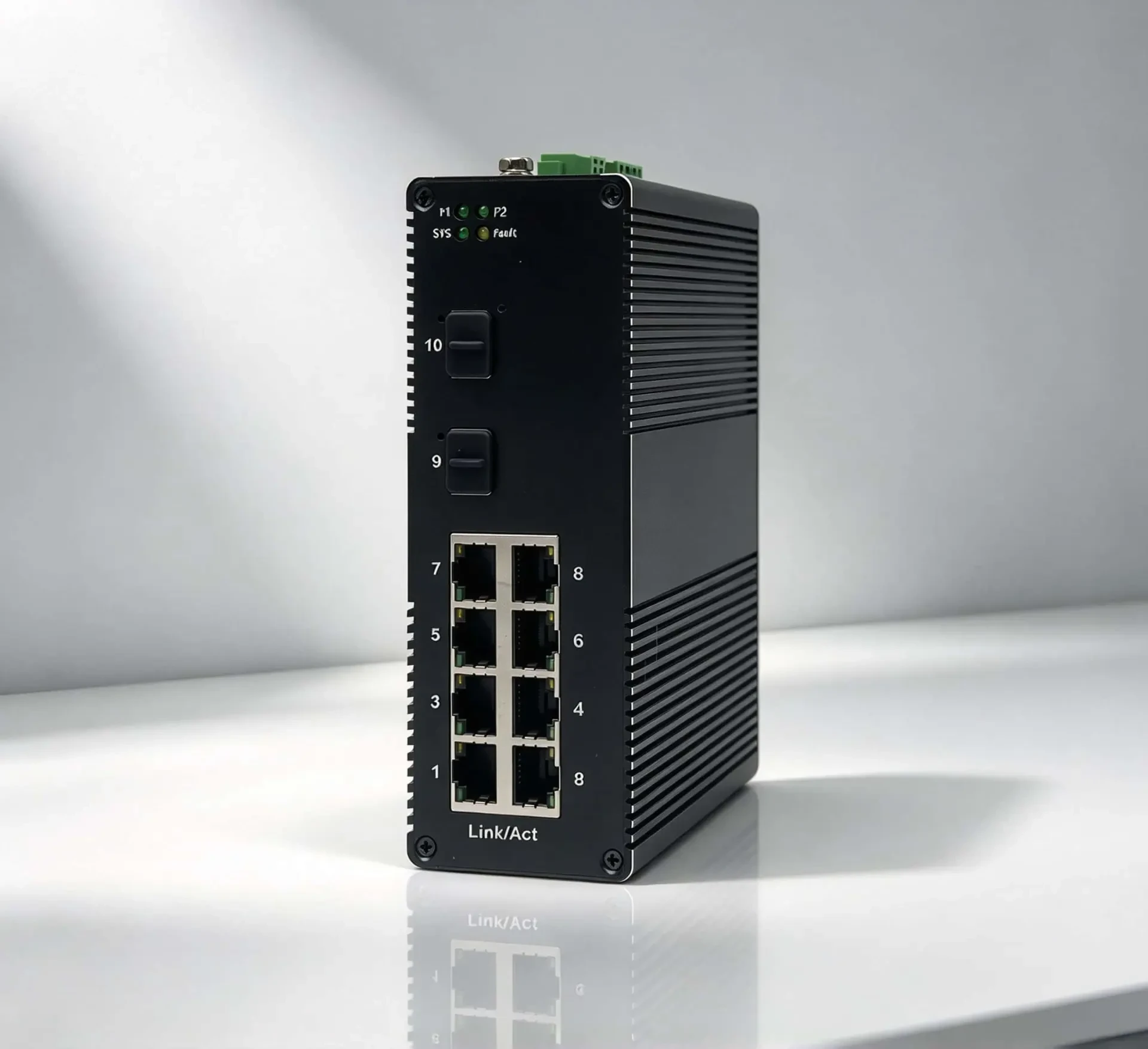 8 Port L2 Managed Switch+2G SFP, DDM,relay out
