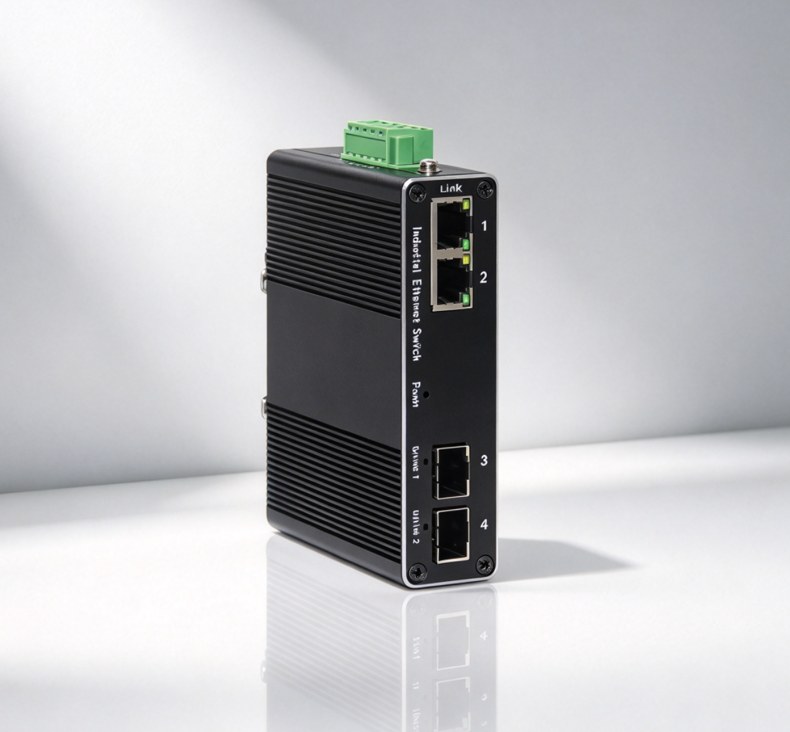 2 Port Industrial switch+2 SFP 10/100