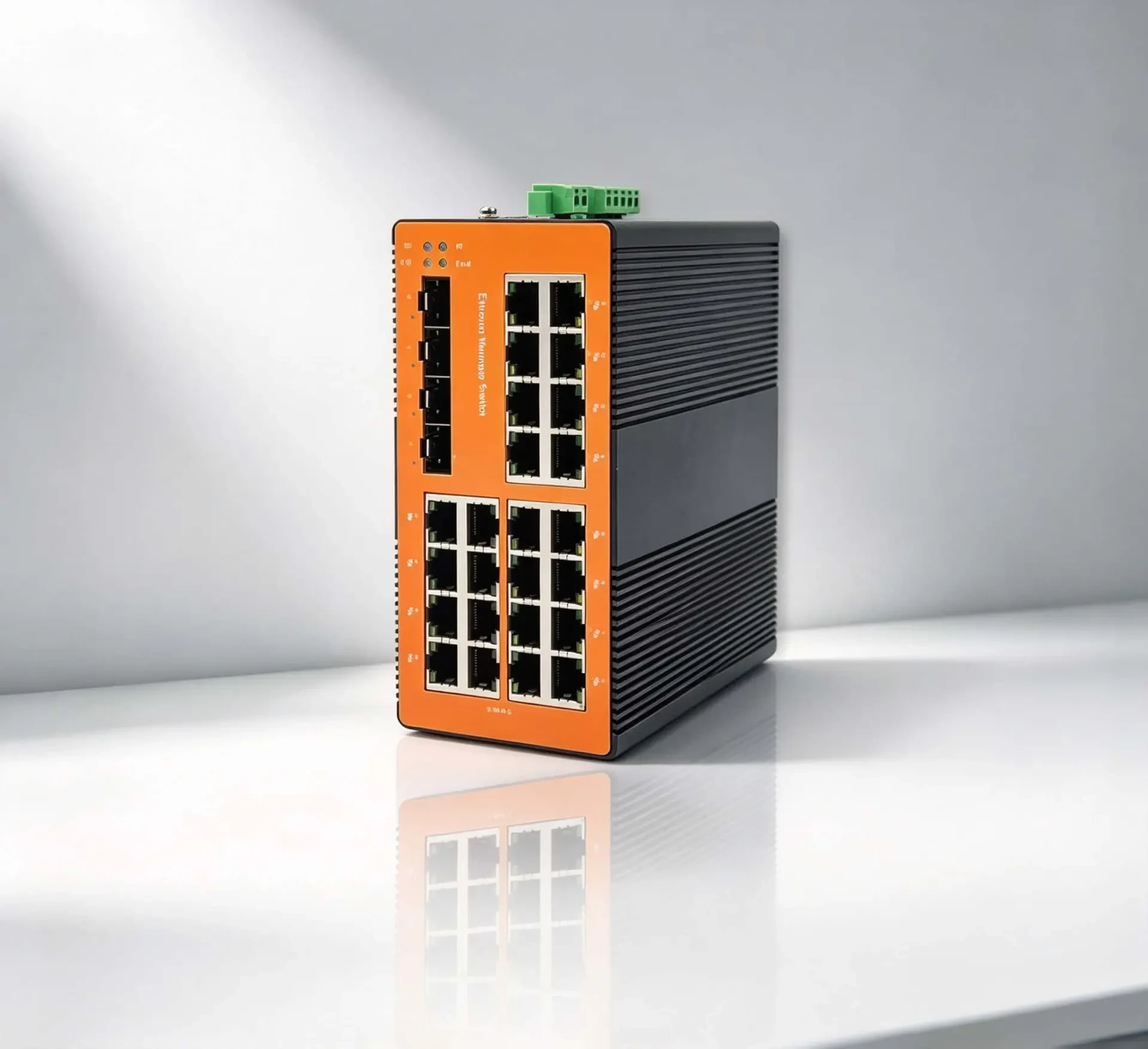 24 Port L2 Managed Industrial Switch+4G SFP,DDM,DI/DO relay out
