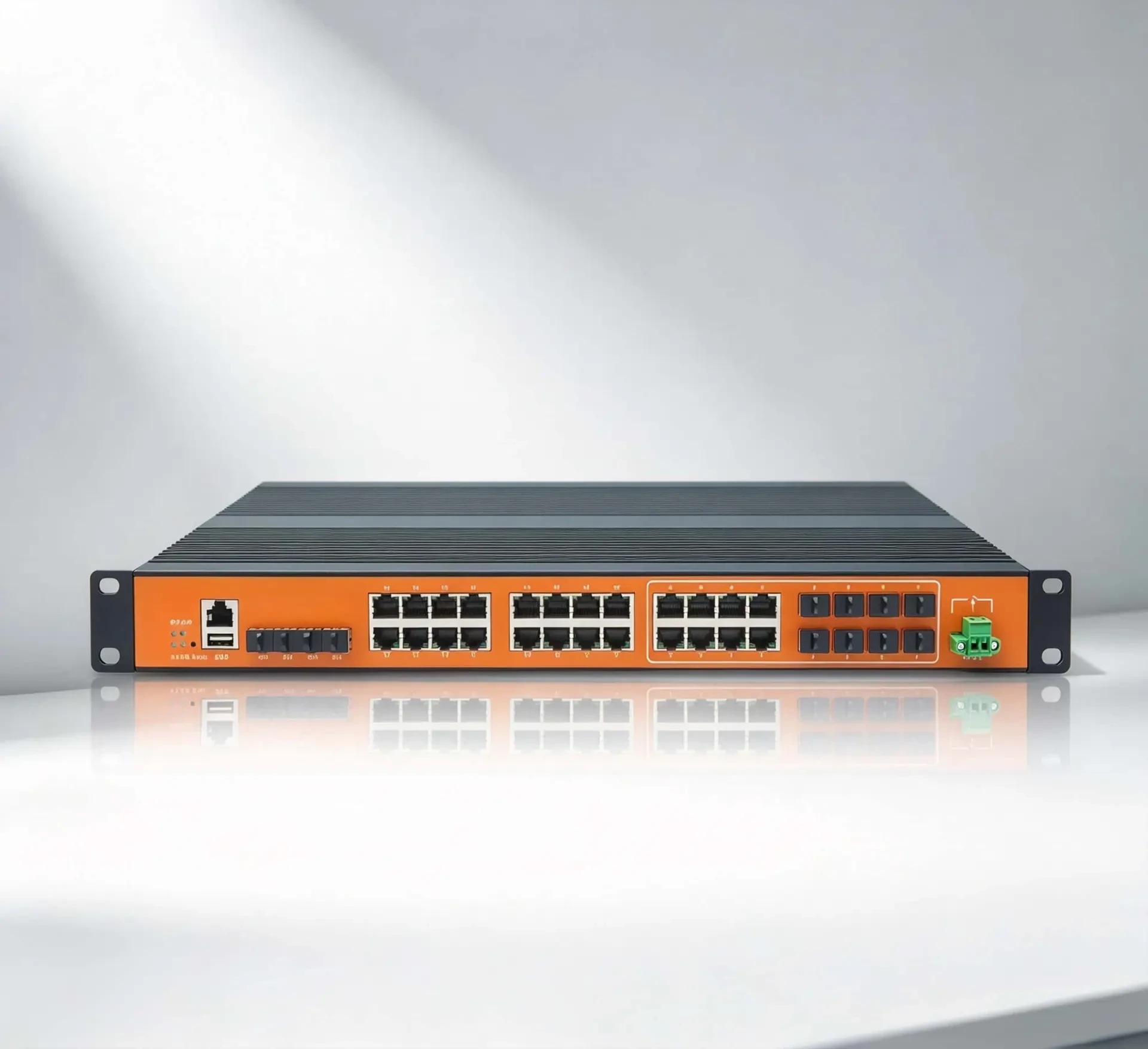 16 Port L3 Industrial Switch+8G Combo+4*10G SFP+