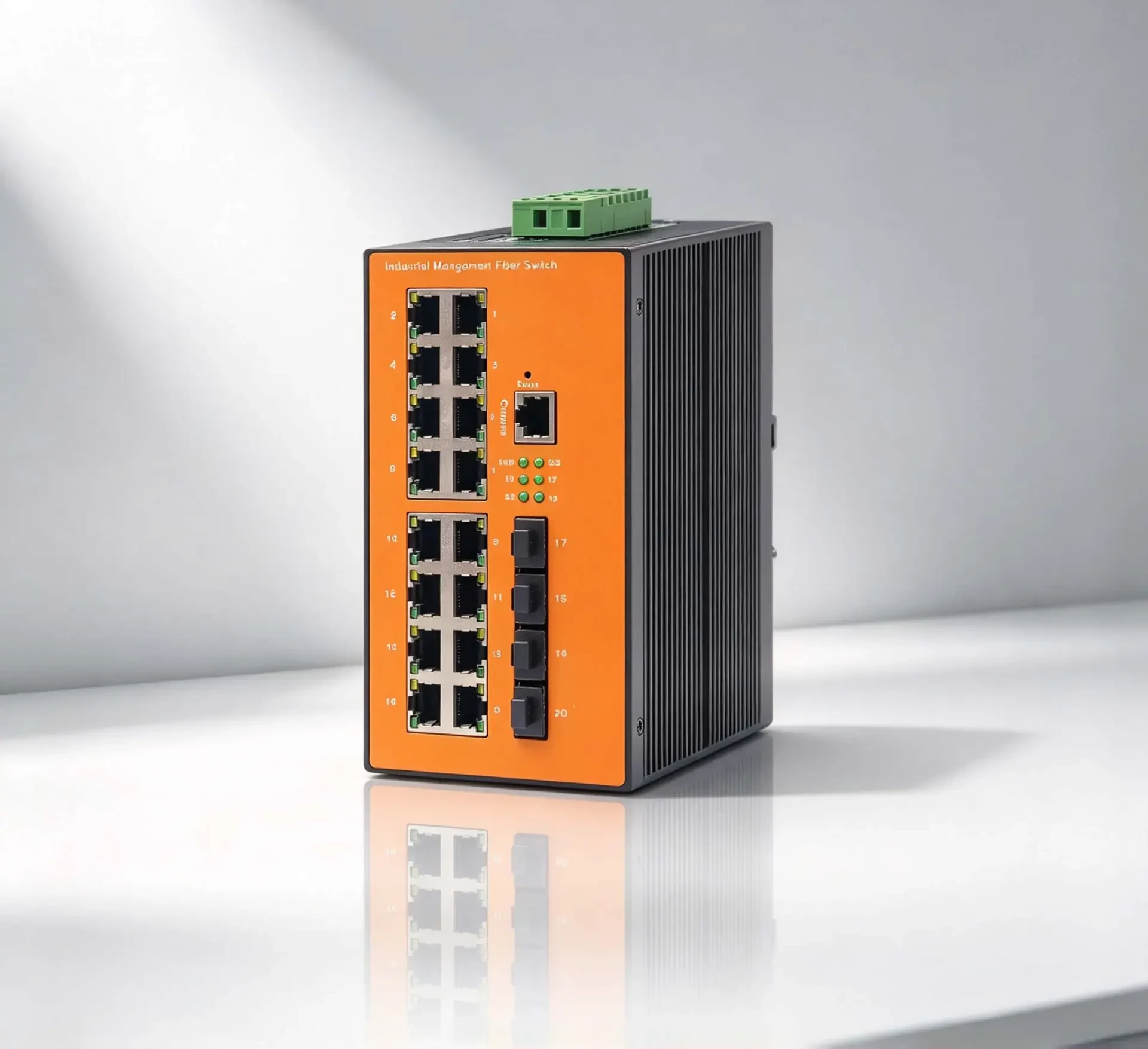 16 Port L3 Managed Industrial switch+4*10G SFP+