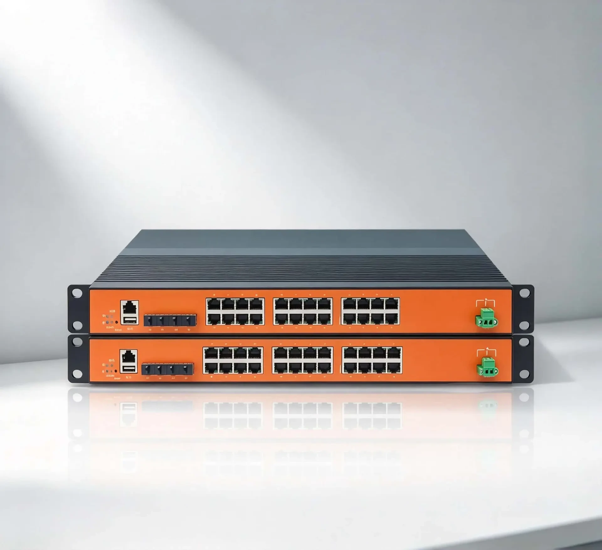 24 Port L3 Managed Industrial Switch+4*10G SFP, Rack mount