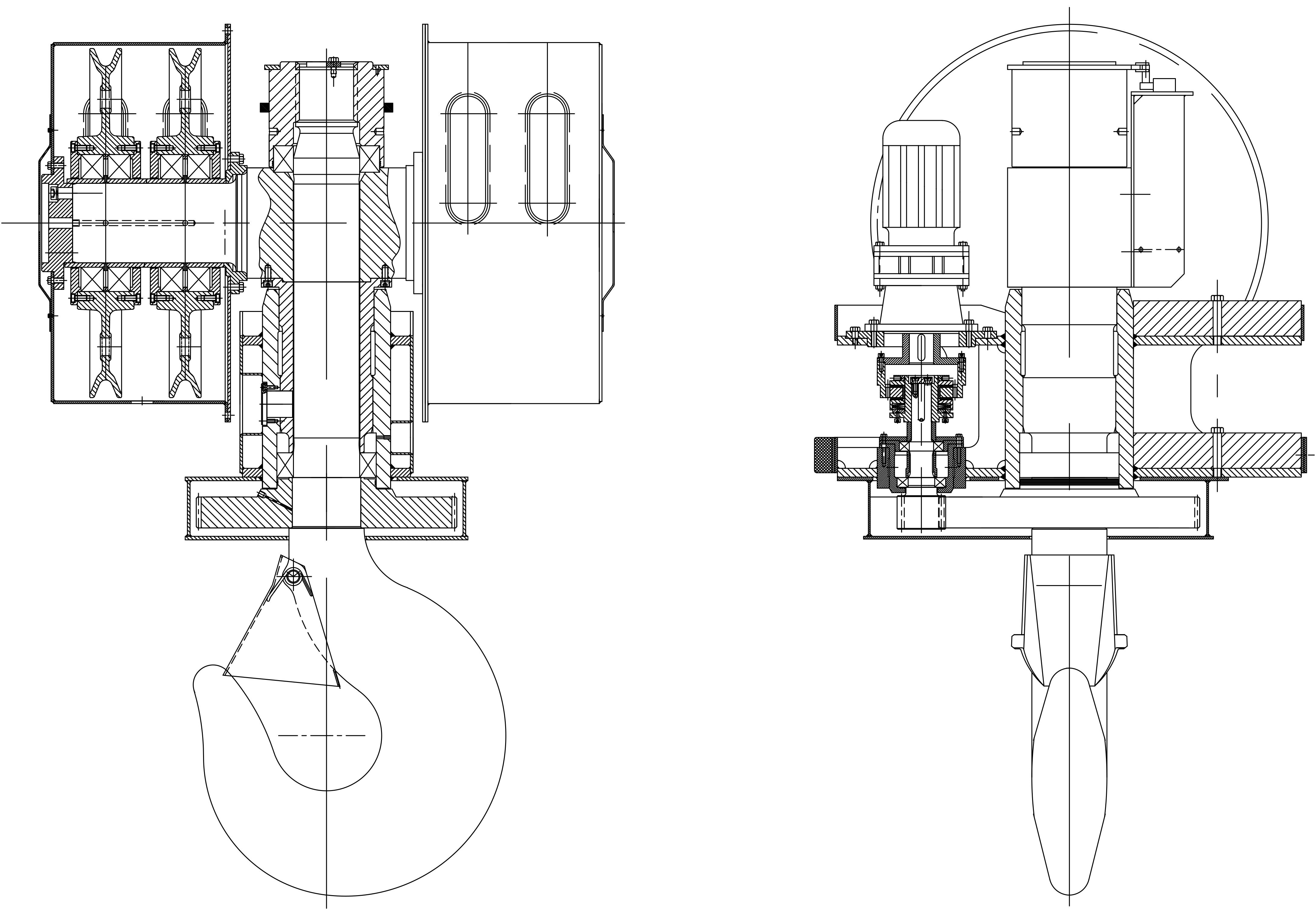 Electric Horizontal Shaft Swivel Hook