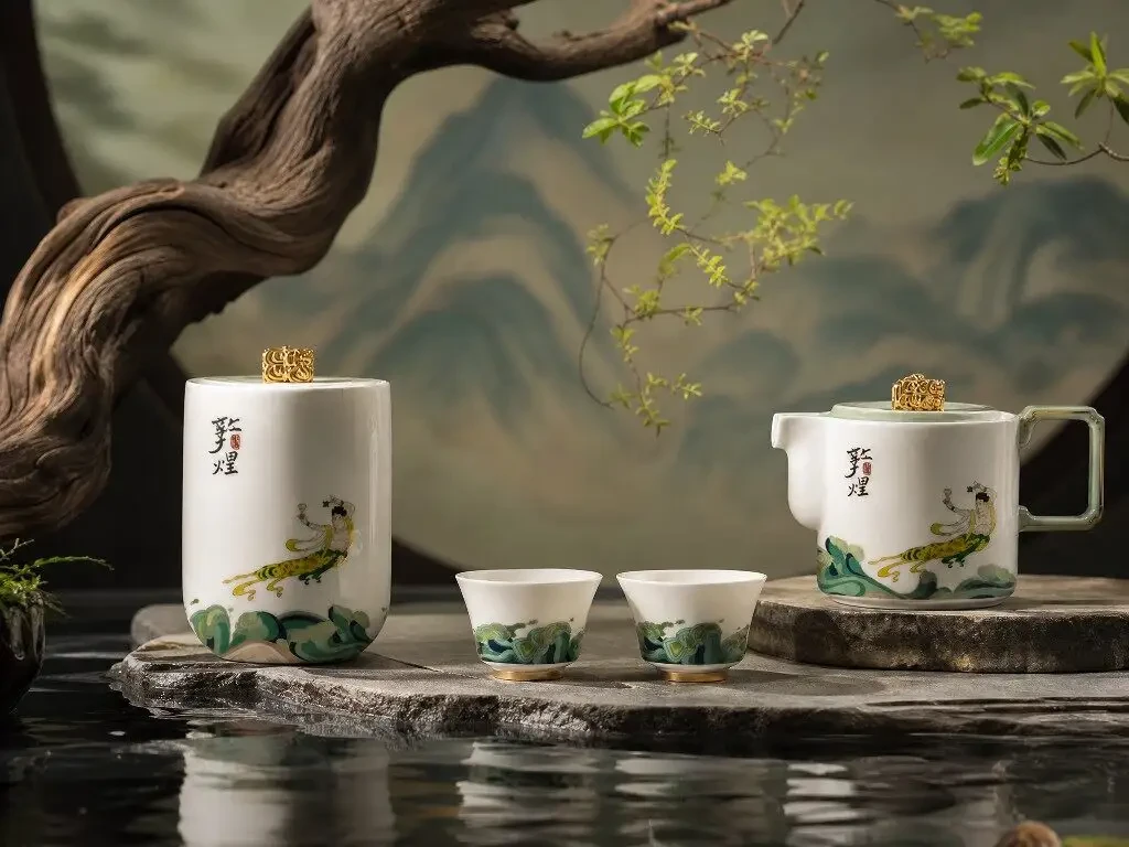 洋河酒业敦煌茶具促销礼