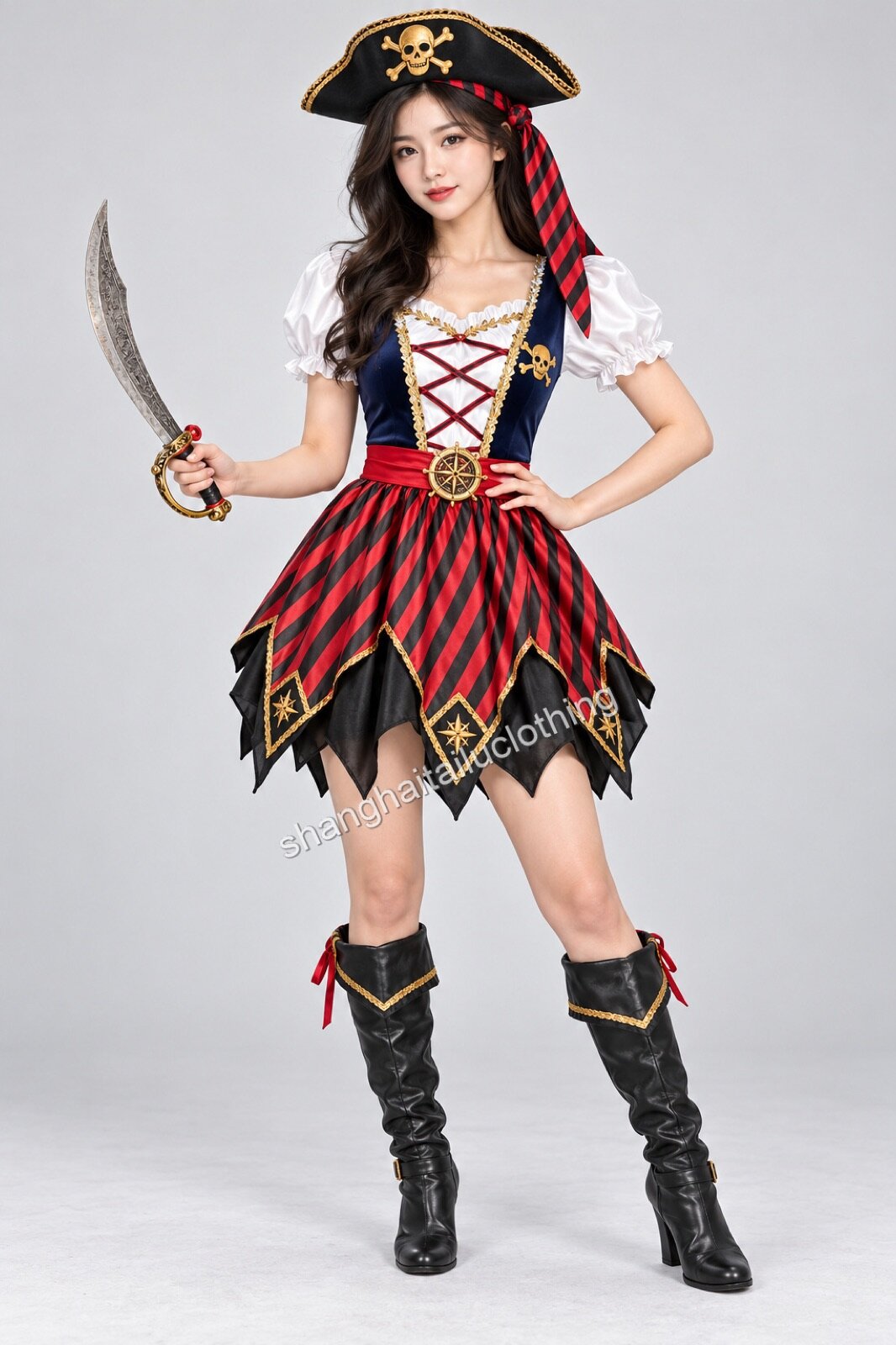 Pirate Costume 1-11038 — wholesale pirate costumes from Shanghai Haitailu Clothing Co., Ltd