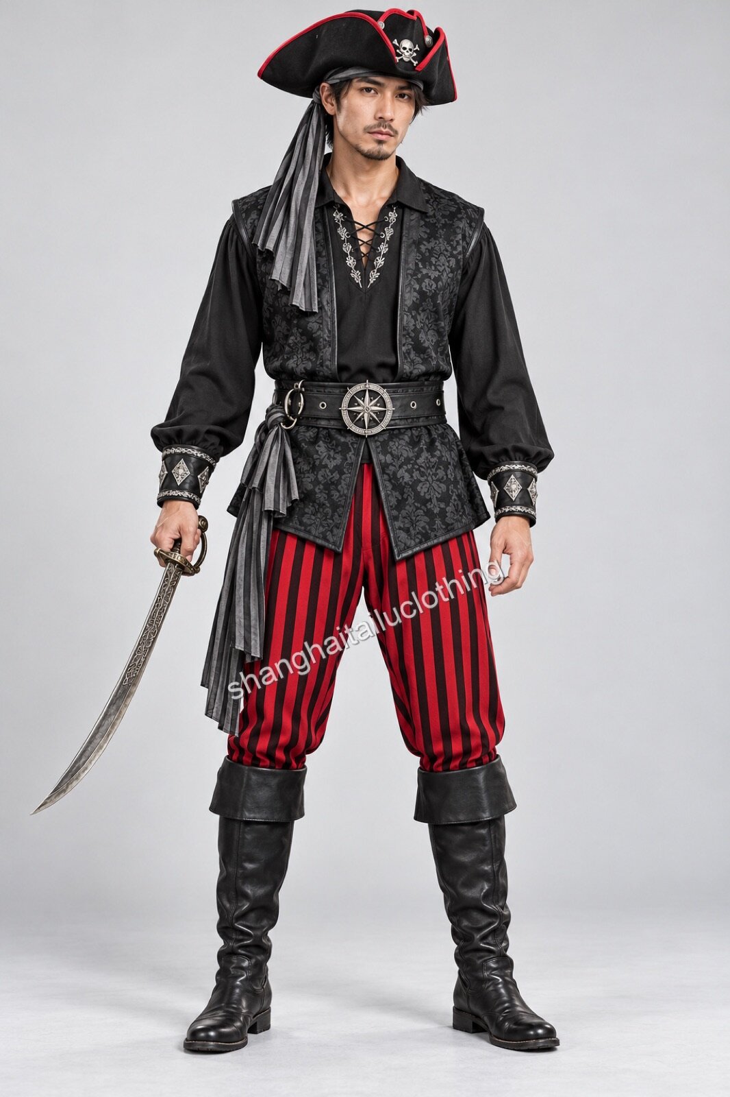 Pirate Costume 1-11043 — wholesale pirate costumes from Shanghai Haitailu Clothing Co., Ltd