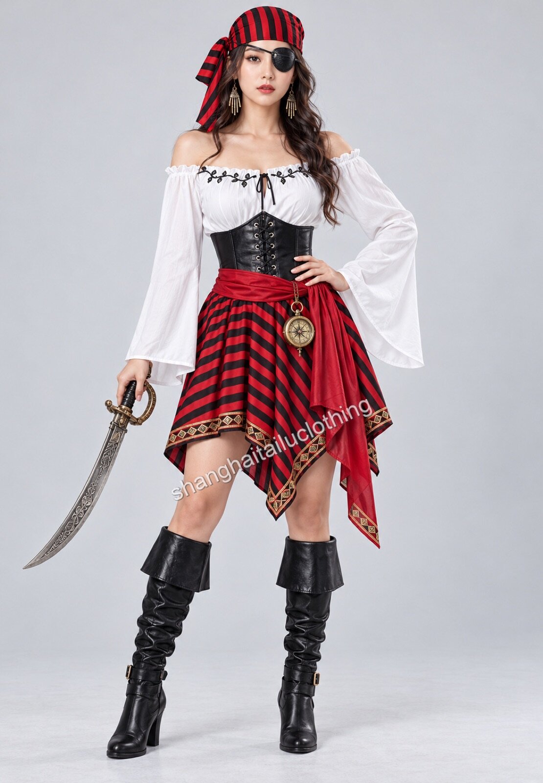Pirate Costume 1-11033 — wholesale pirate costumes from Shanghai Haitailu Clothing Co., Ltd