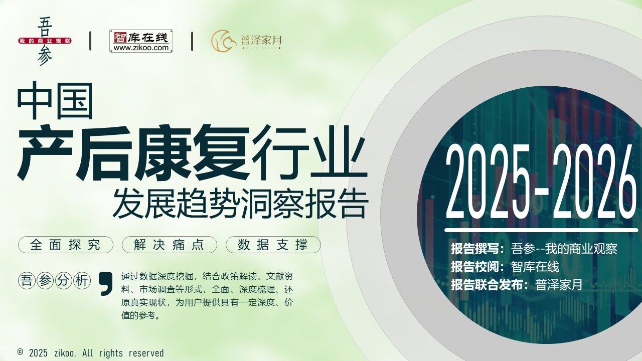 2025-2026 China Postpartum Recovery Industry Trends Insight Report