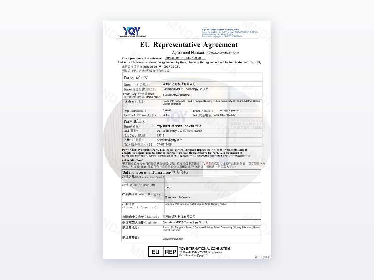 EU Authorized Representative (EC-REP)