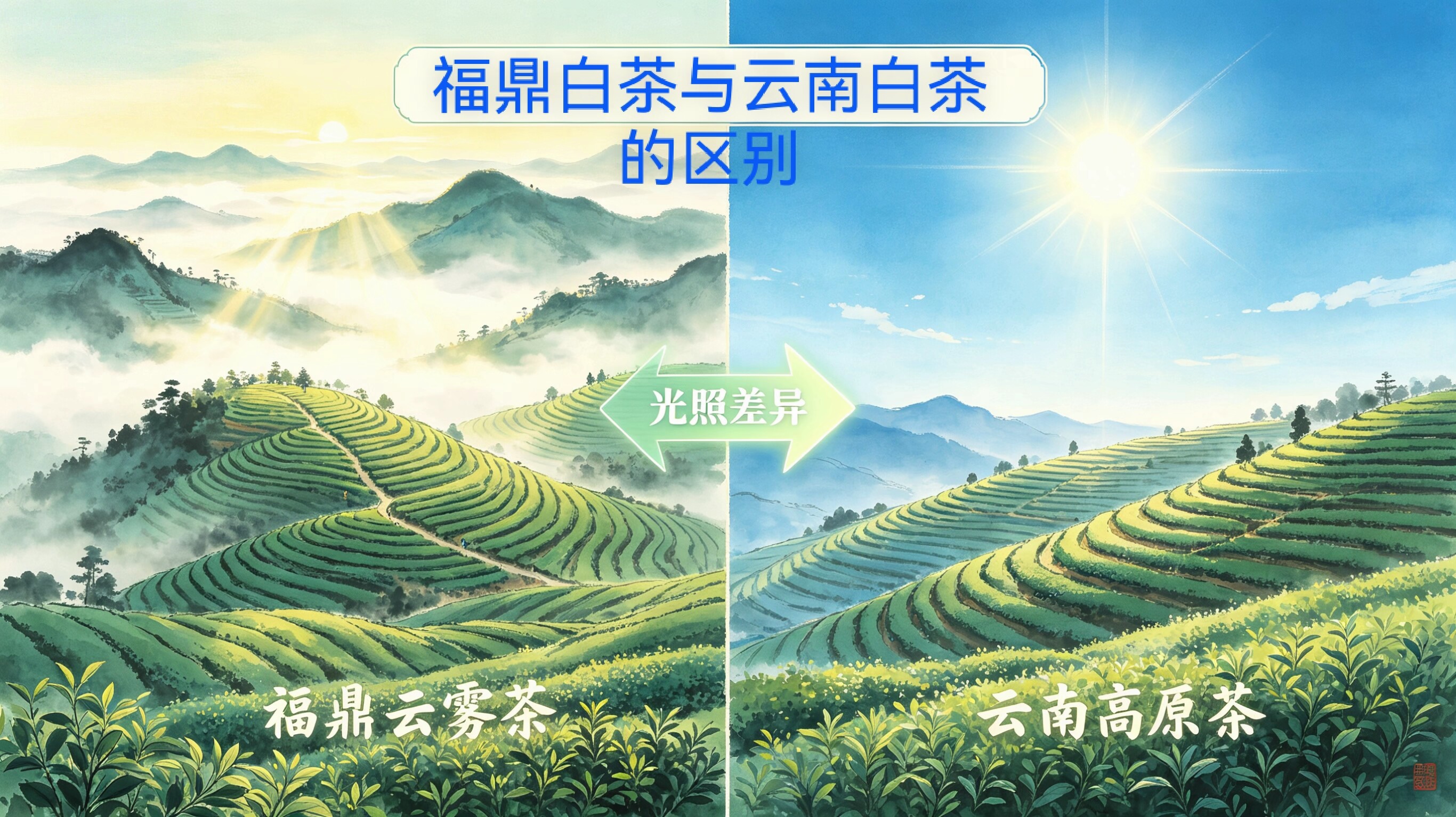 Light Determines the Phenol-to-Amino Acid Ratio: Understanding the Flavor Roots of Fuding and Yunnan White Tea