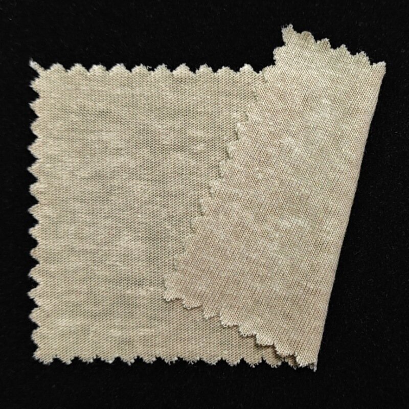 Lyocell Linen Plain Jersey Fabric 220 GSM 30S Tencel Linen Knit for T-Shirts - View 2