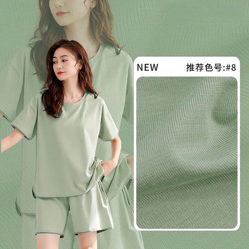 94% Organic Bamboo 6% Spandex Single Jersey 260 GSM 170cm Knit T-Shirt Fabric - View 2