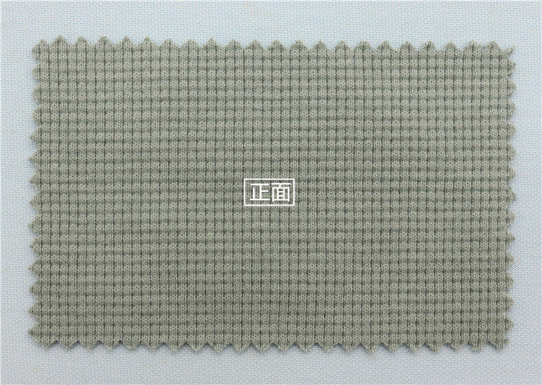 84% Cotton 16%polyester Waffle Jacquard Double Sided Knit Fabric 420GSM 180cm - View 5