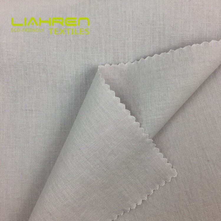 20% Hemp 80% Organic Cotton Woven Plain Fabric 145GSM 140cm Breathable Shirt and Dress Fabric