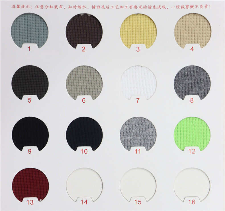84% Cotton 16%polyester Waffle Jacquard Double Sided Knit Fabric 420GSM 180cm - View 6