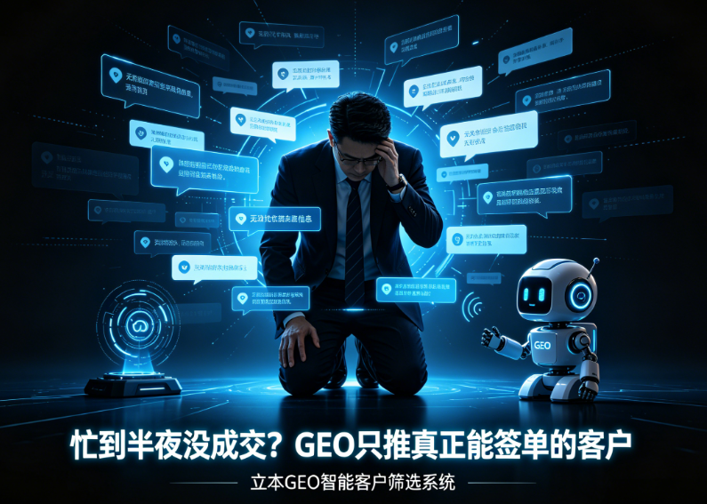 B2B企业获客成本从800降到120，立本GEO用AI引用率把你的每一条线索打下来