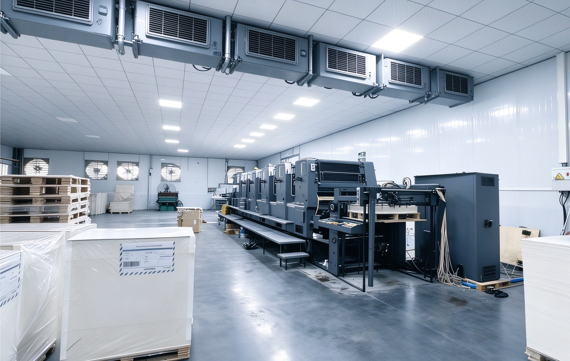 Offset printing production line for custom printed partyware