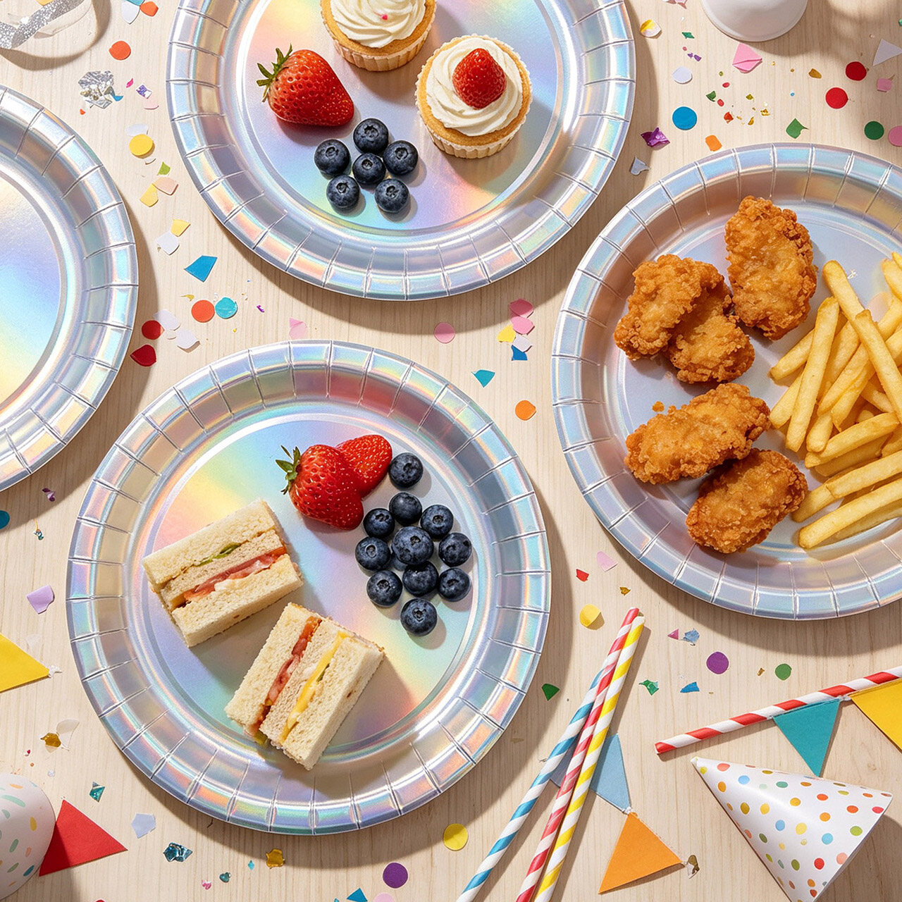Hotstamp / Holographic / Foil / Iridescent Paper Plates thumbnail 3
