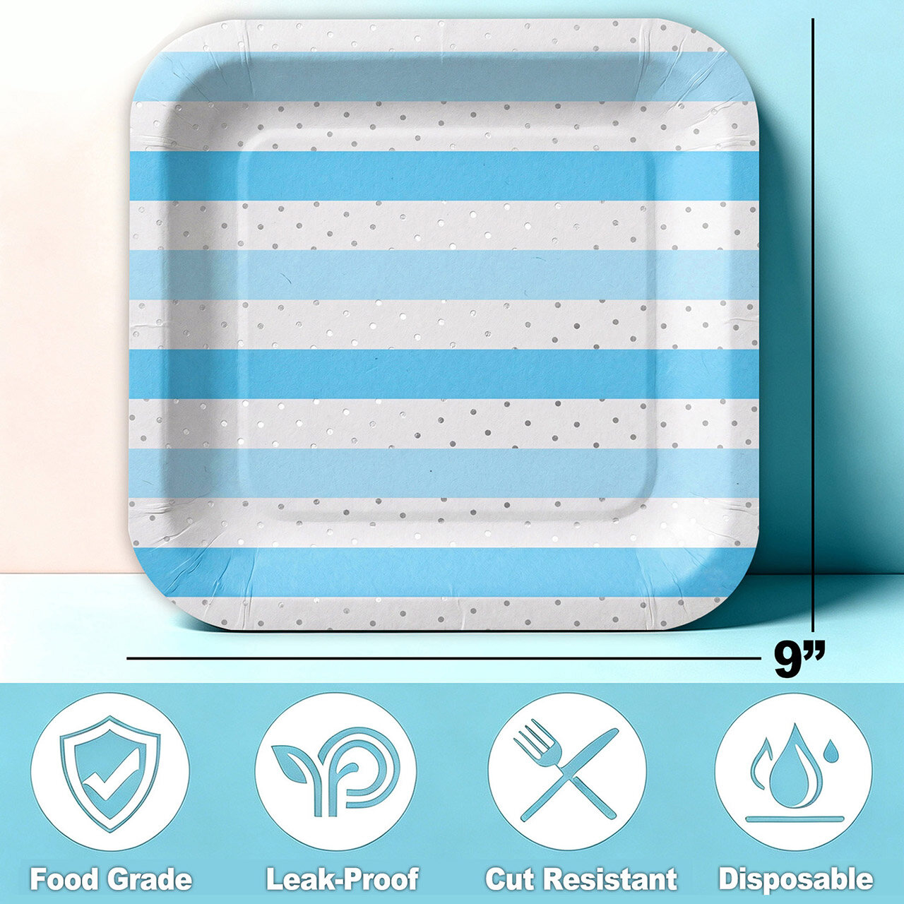 Hotstamp / Holographic / Foil / Iridescent Paper Plates thumbnail 2