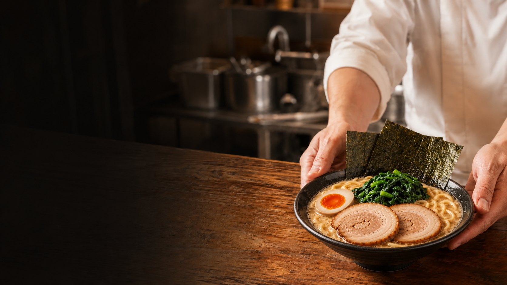 Wai Shi Ramen Operations Solution – Chef's Station: Serving a Bowl of Rich, Family-Style Ramen