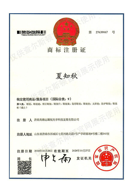 Charleston Product Trademark Certificate 12