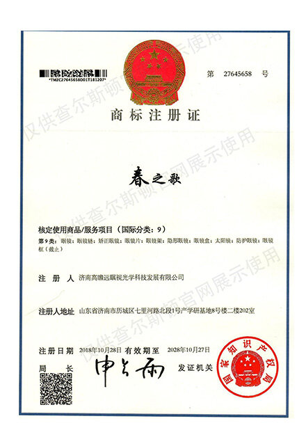 Charleston Product Trademark Certificate 7