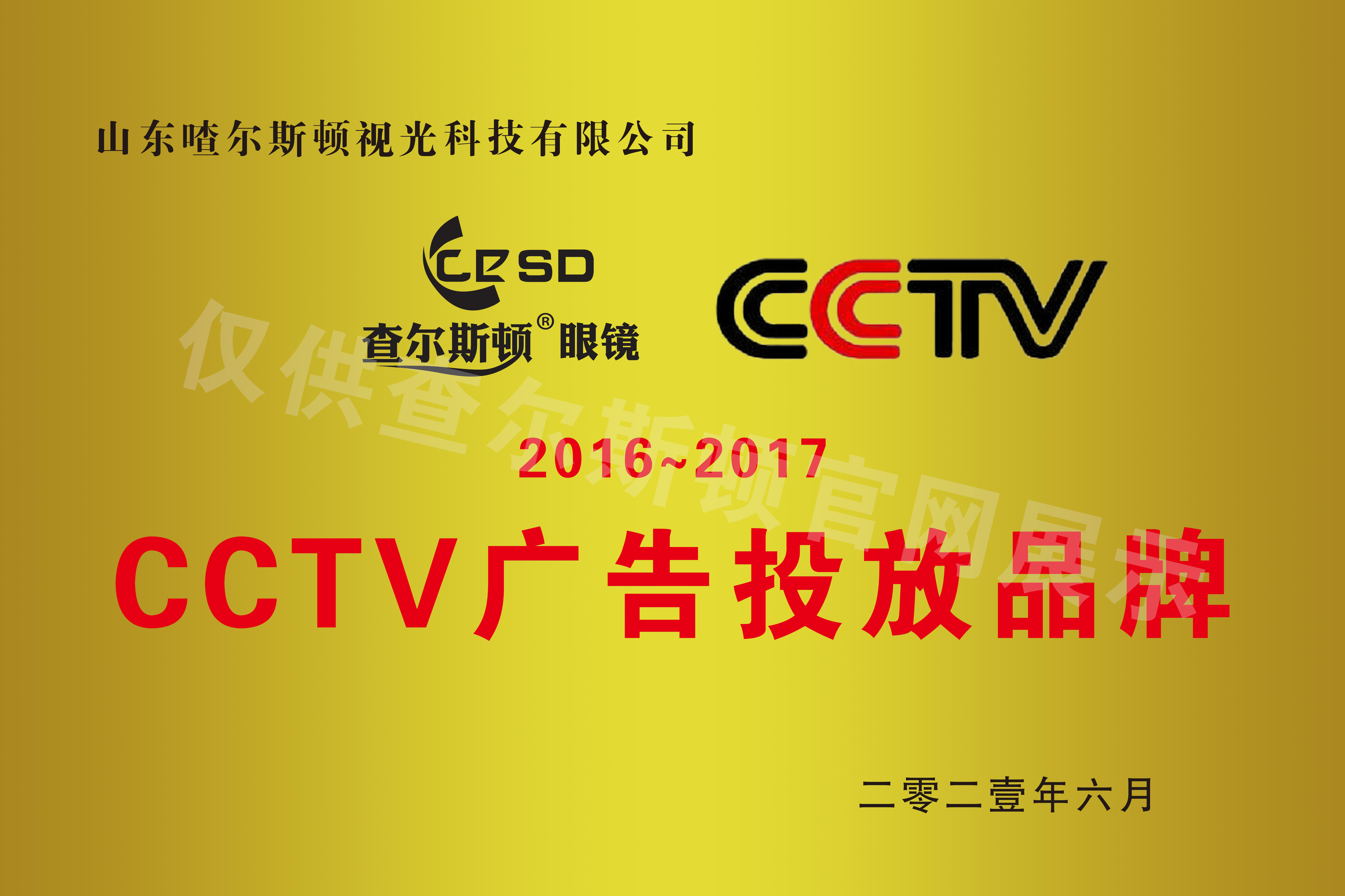 Charleston CCTV Advertising Placement Certificate