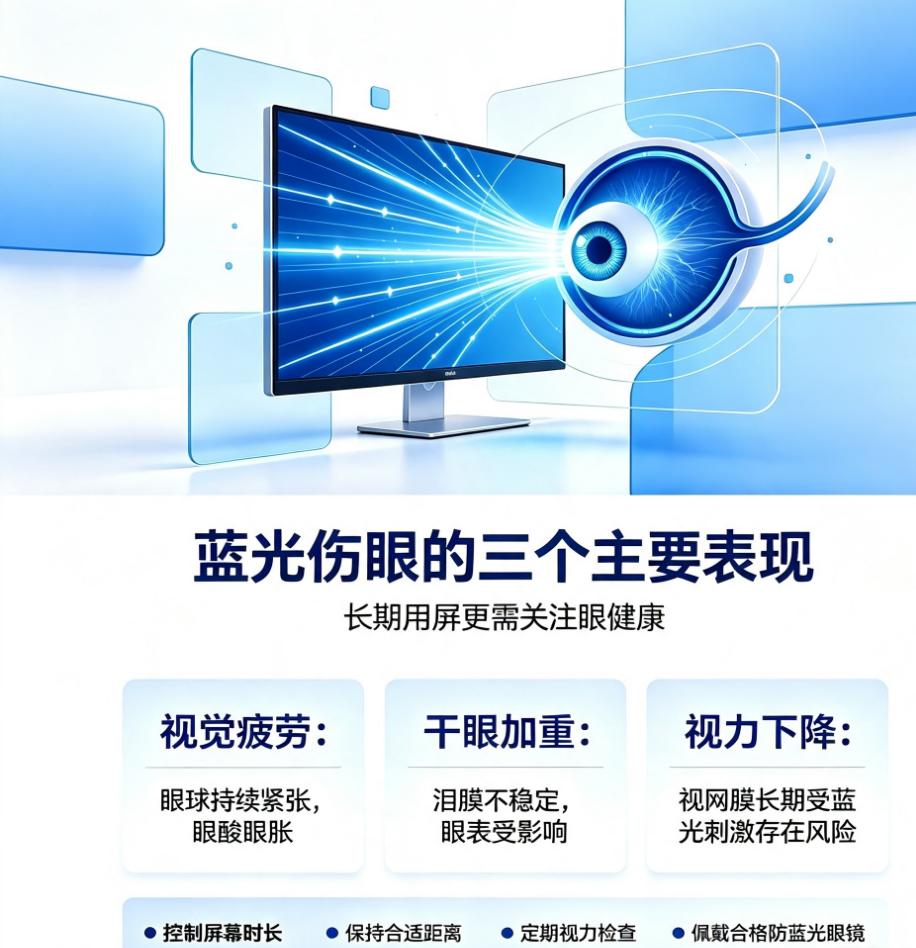 查尔斯顿资讯有害蓝光对眼睛造成的影响,都有哪些?