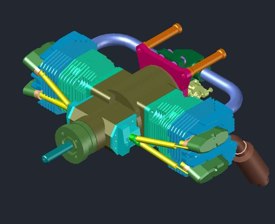 WP-S100T Horizontally Opposed 4-Stroke Engine