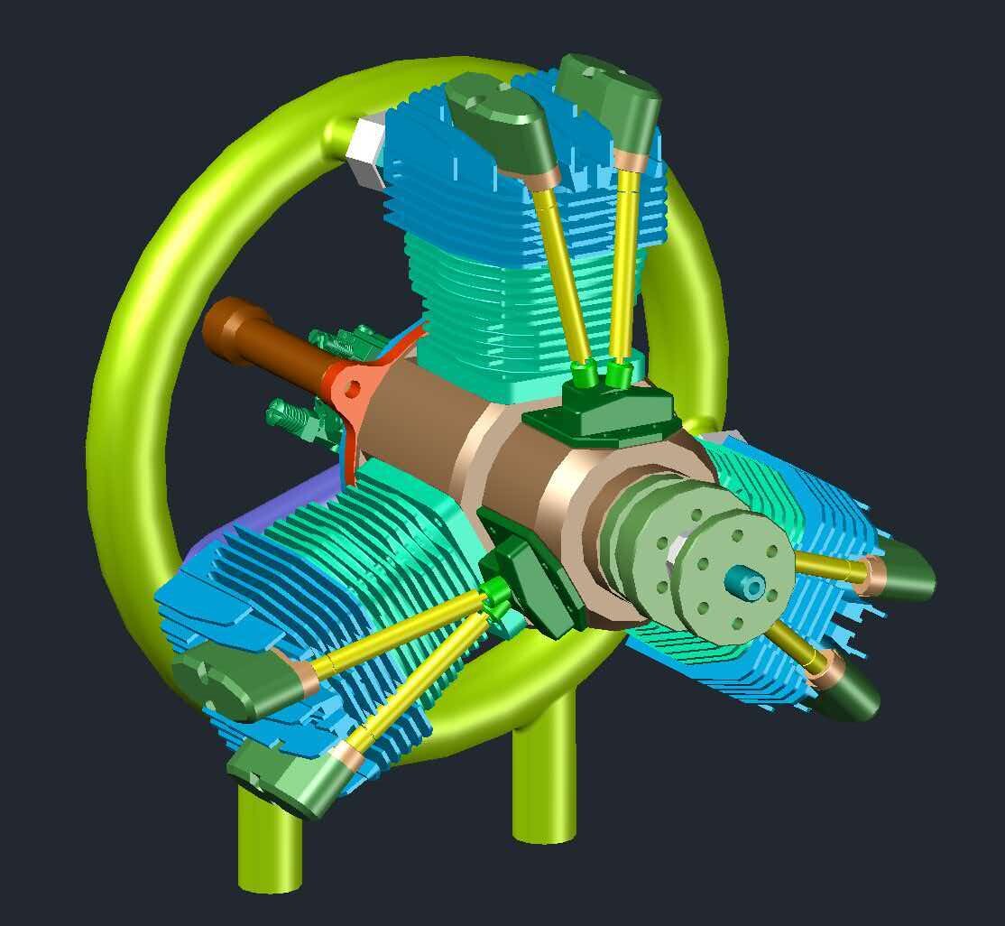 WP-S150S Three-Cylinder Radial Engine
