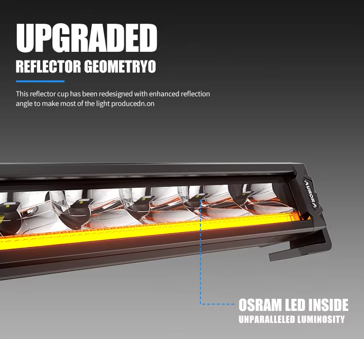 Upgraded reflector geometry with OSRAM LED inside showing unparalleled luminosity