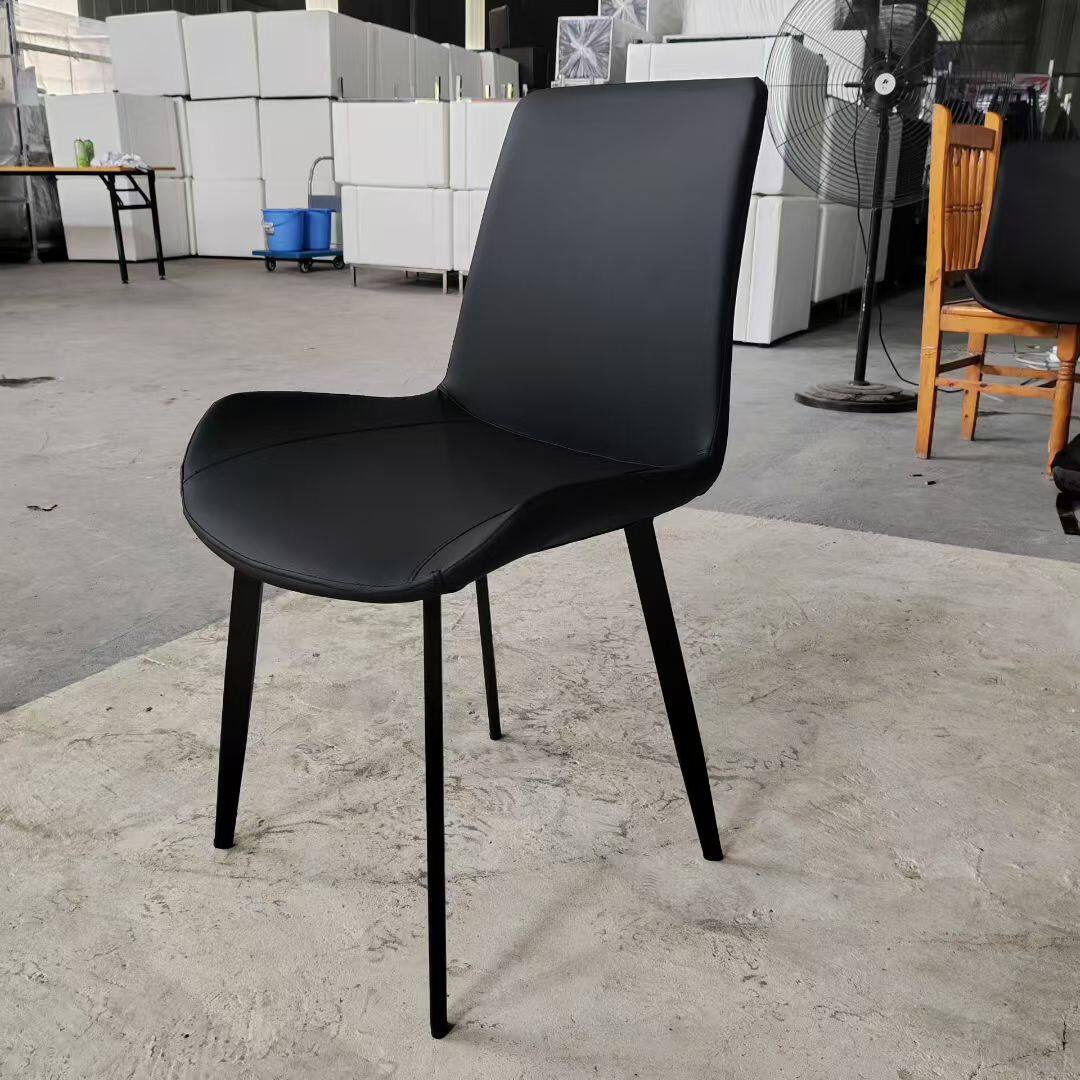 Leather Banquet Chair (Black/White)