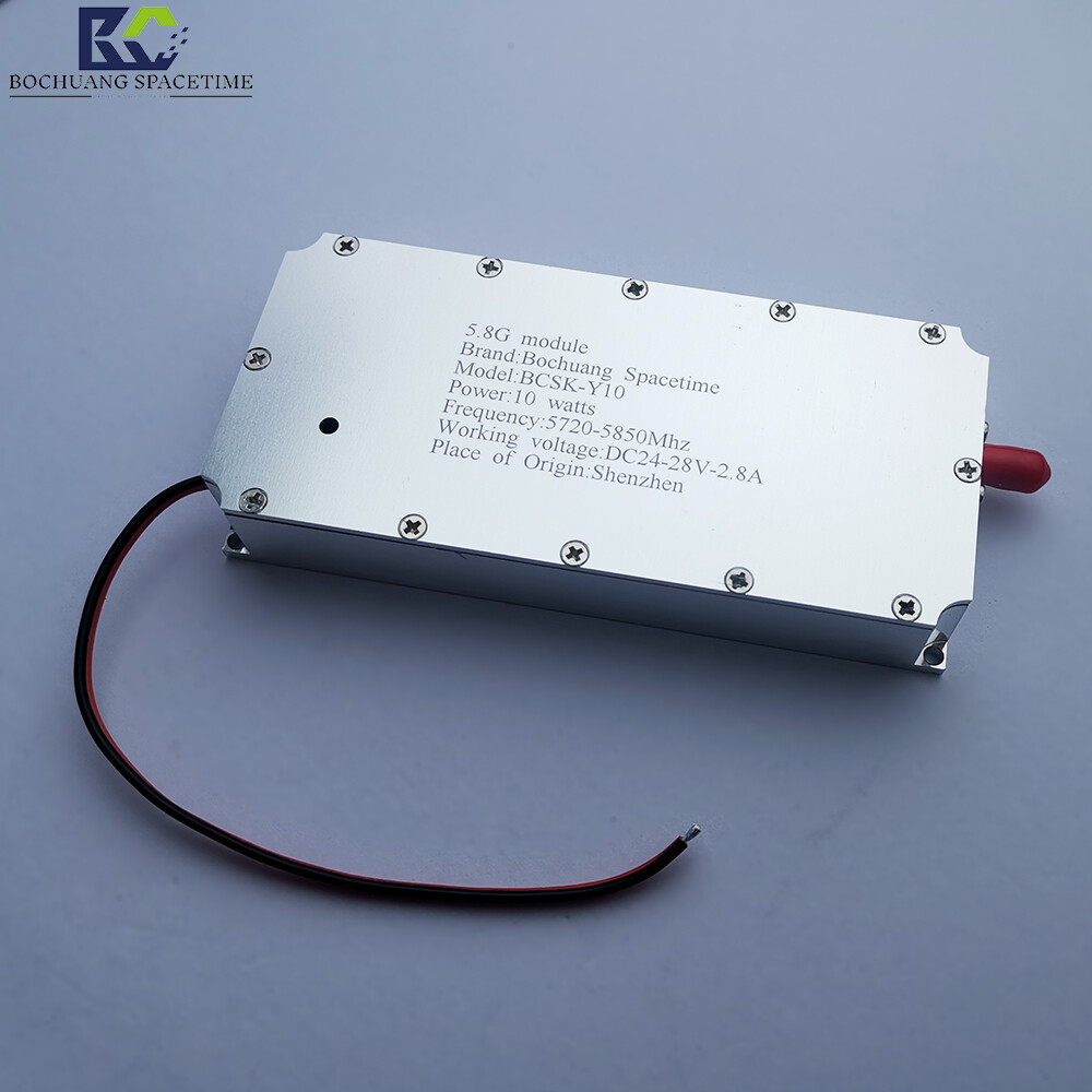 博创时空BCSK-Y10 5.8GHz定制射频功率放大模块生产厂家 10W宽带功放 5720-5850MHz无人机反制与FPV图传专用