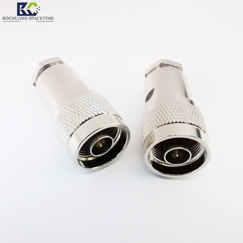N-Type Male Crimp RF Connector | 50Ω DC-6GHz, Compatible with SYV-50-7/7D-FB/LMR400 Cables. Designed for UAV Jammers, Base Stations, Radars, and Test Equipment.