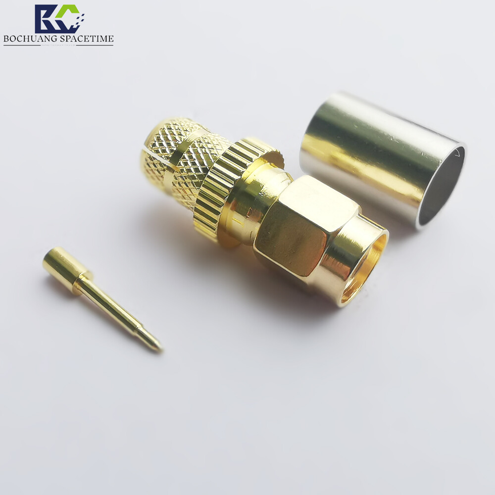 SMA RF Coaxial Connector Kit (Male/Female) | 50Ω Gold-Plated Threaded Interface for WiFi Antennas, 4G Modules, UAV Video Transmission, and Radio Testing