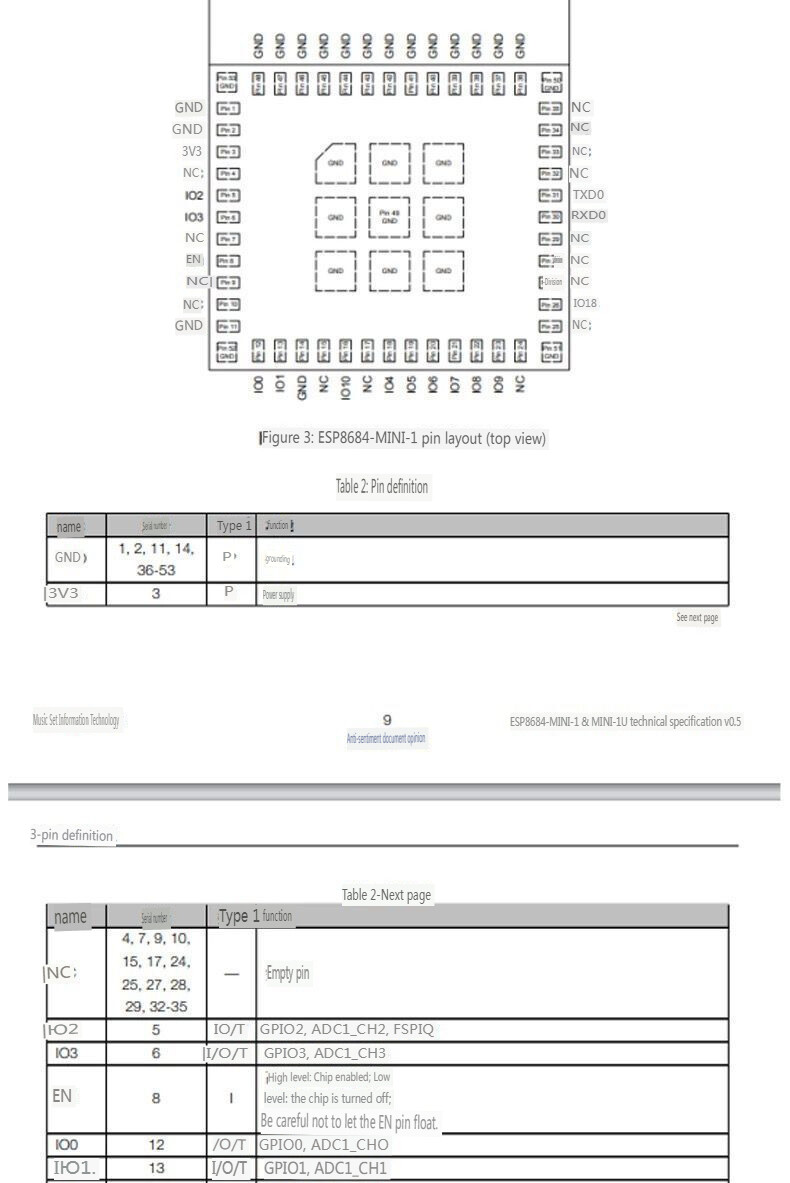 ESP8684-MINI-1-H4 WiFi Electronic Chip Module: RISC-V Architecture, Bluetooth 5.0 Dual-Mode, 4MB Flash IoT Development Board