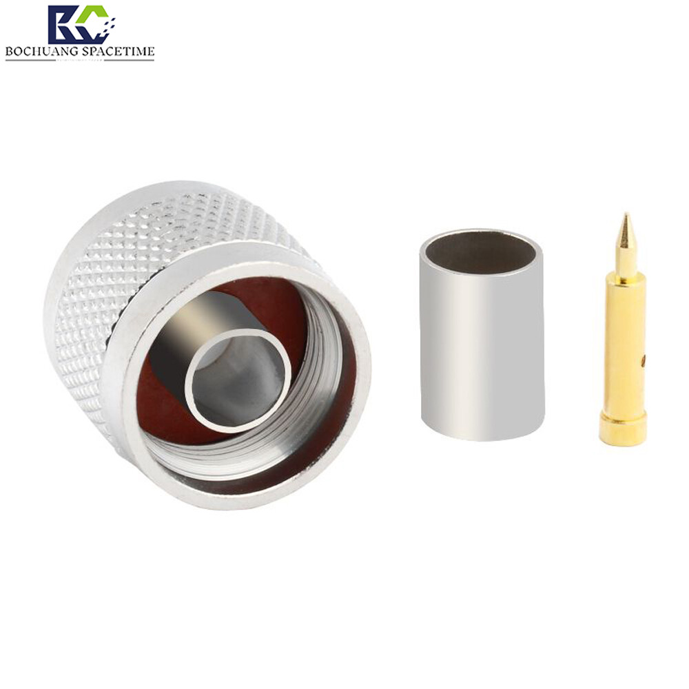 N型公头压接射频连接器 | 50Ω DC-6GHz 适用于RG58/RG142/LMR240等线缆 基站/雷达/测试仪器专用
