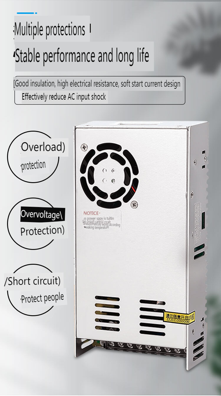 博创时空S系列开关电源 250W-600W 12V/24V双输出 工业级稳压电源 S-250/S-350/S-400/S-500/S-600