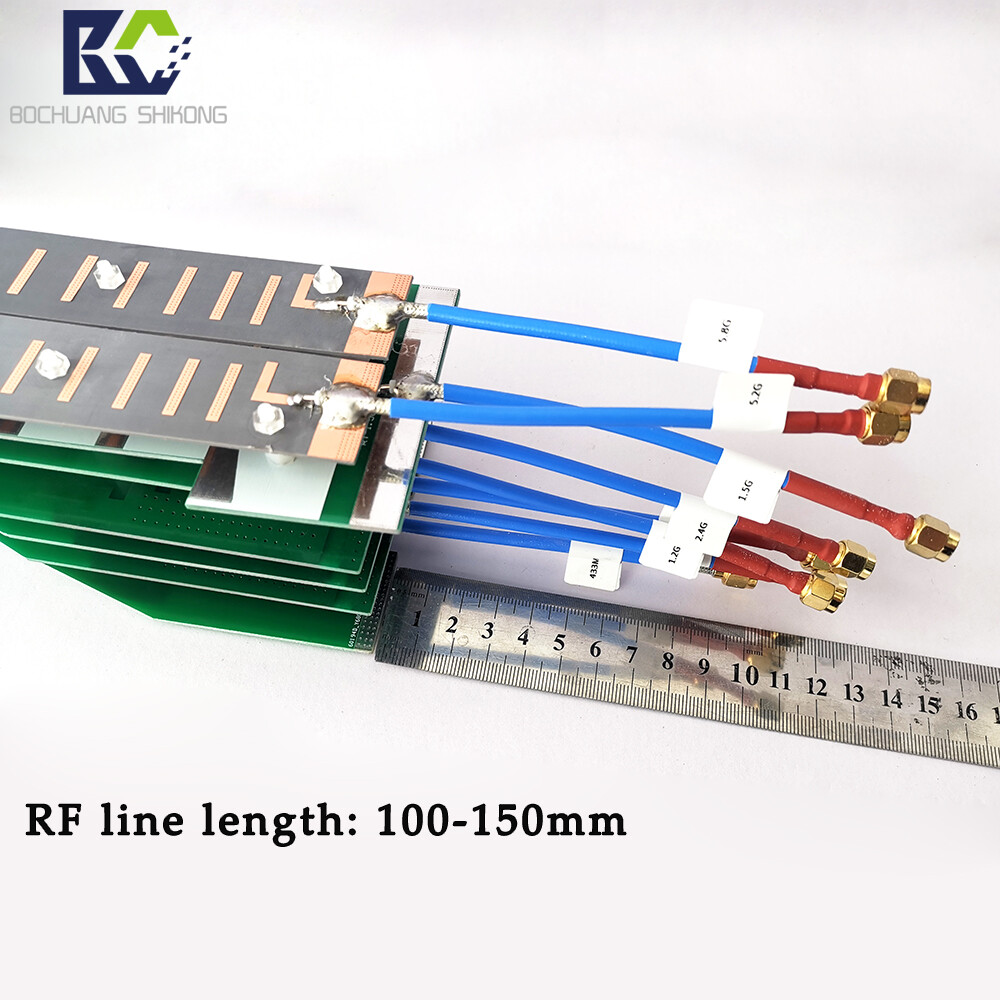 Bochuang Shikong BSK-ZH08 8-Band PCB Directional Antenna | 433M+868M+900M+1.2G+1.5G+2.4G+5.2G+5.8G High-Gain SMA Interface for Drone Jammers, Signal Jamming, and Communication Enhancement