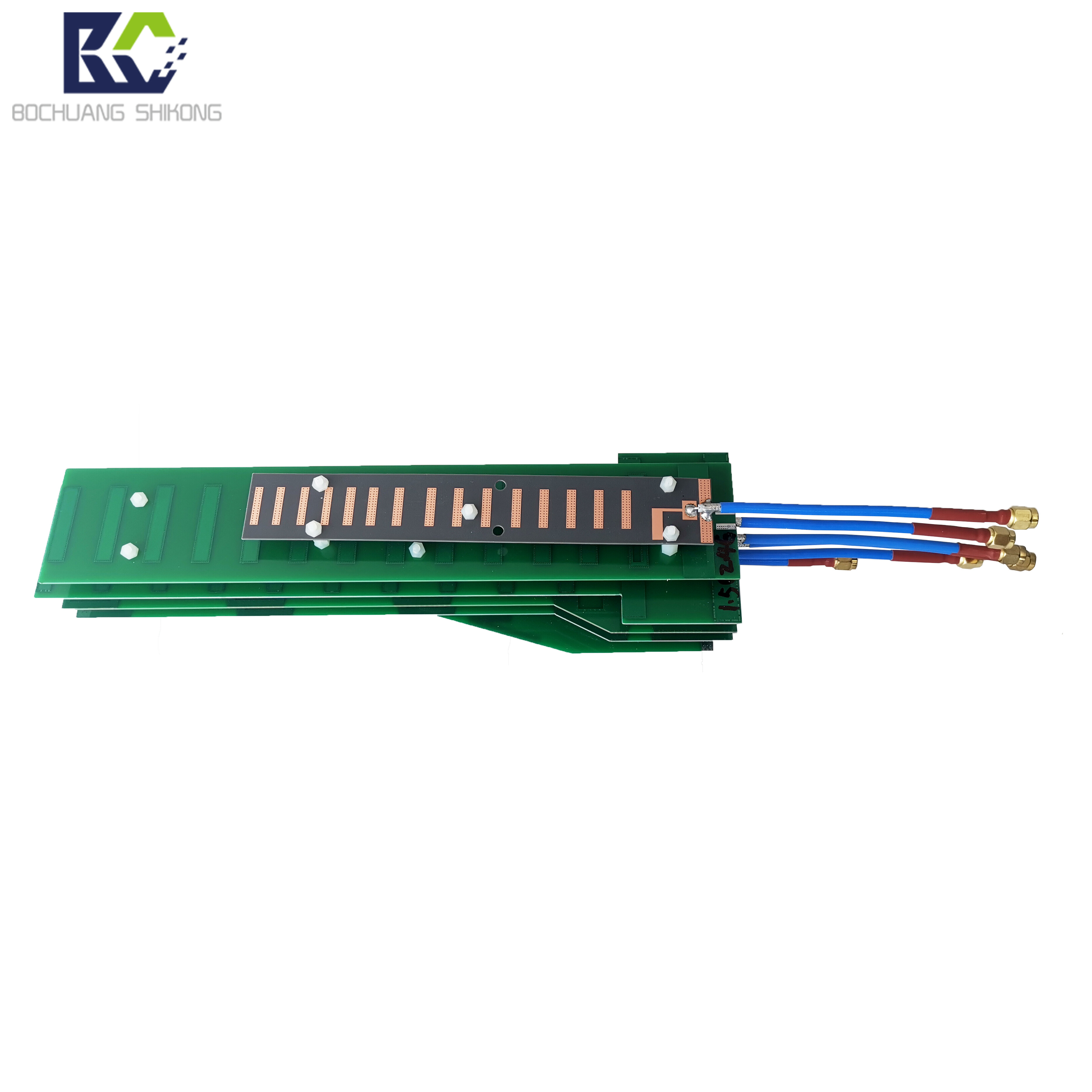 博创时空BCSK-ZH06六频PCB定向天线 | 433M+900M+1.2G+1.5G+2.4G+5.8G高增益SMA接口 适用于无人机干扰枪/信号屏蔽/通信增强