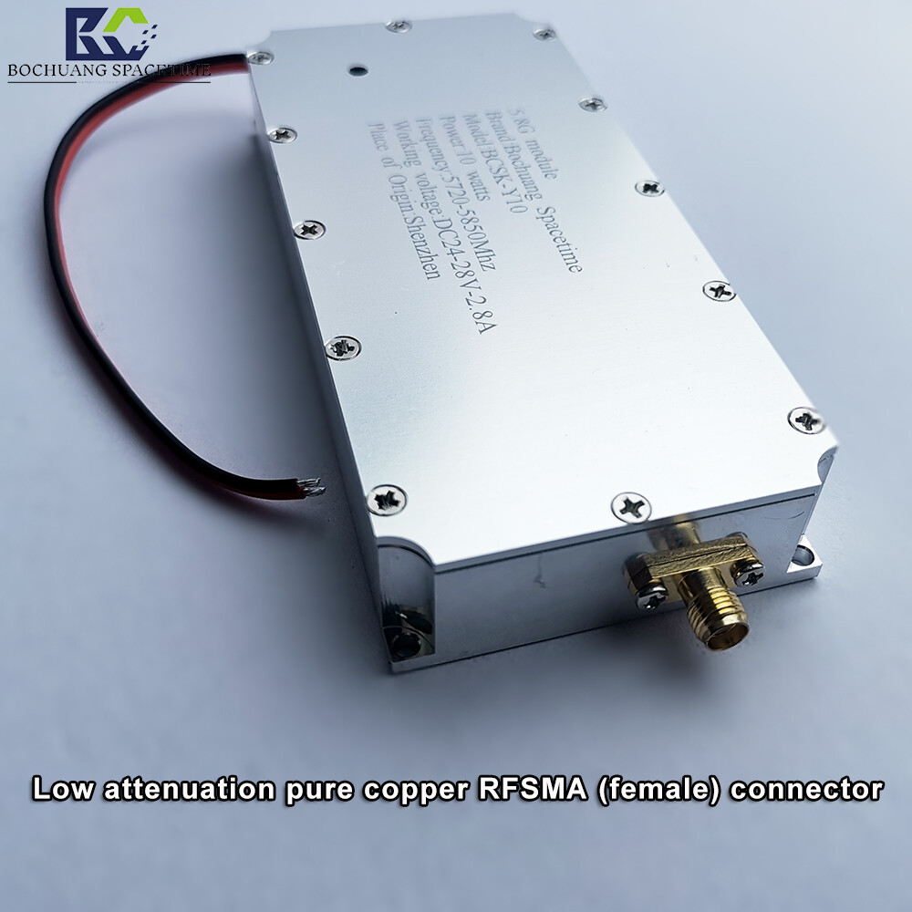 Bochuang Shikong BSK-Y1 0 5.8GHz Power Amplifier Module 10W Wideband RF Amplifier 5720-5850MHz UAV Countermeasure and FPV Video Transmission Dedicated