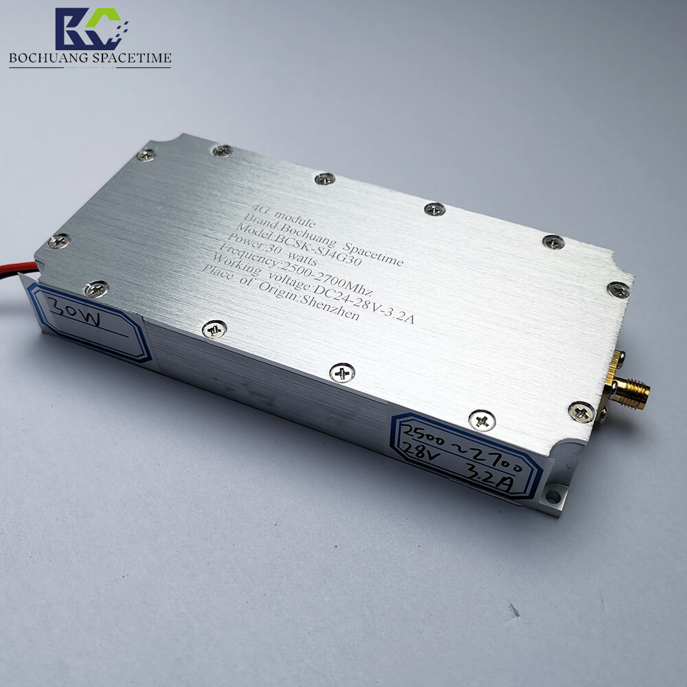 BCSK-SJ4G30 4G半导体功率放大模块 2.5G-2.7G高频段 30W宽带射频功放 无人机反制手机压制专用