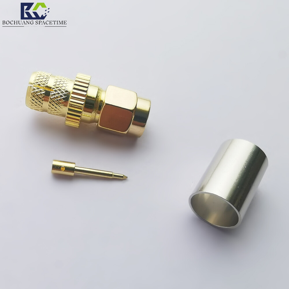 SMA RF Coaxial Connector Kit (Male/Female) | 50Ω Gold-Plated Threaded Interface for WiFi Antennas, 4G Modules, UAV Video Transmission, and Radio Testing