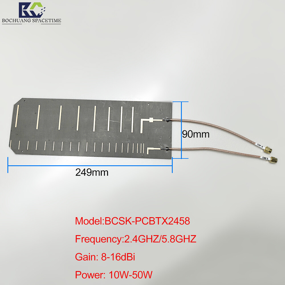2.4G/5.8G Dual-Band PCB Directional Antenna | High-Gain (8-16dBi) High-Power RF Module for Drone Video Transmission, Wi-Fi Signal Boosting, and Long-Range Wireless Bridges