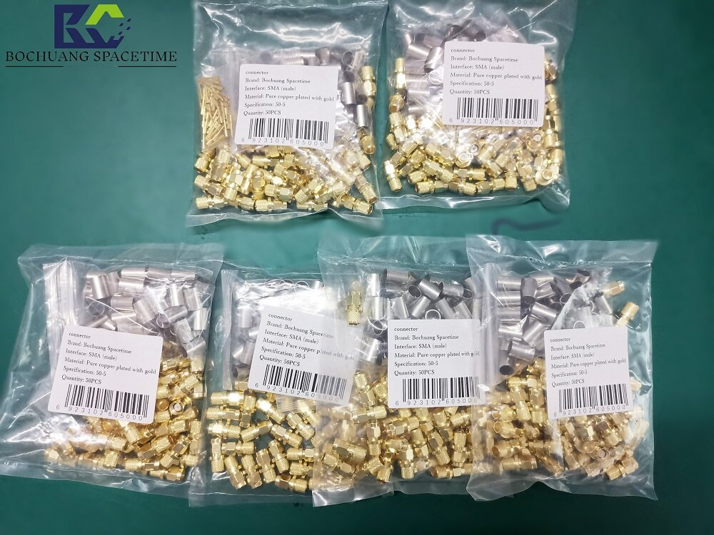 SMA RF Coaxial Connector Kit (Male/Female) | 50Ω Gold-Plated Threaded Interface for WiFi Antennas, 4G Modules, UAV Video Transmission, and Radio Testing