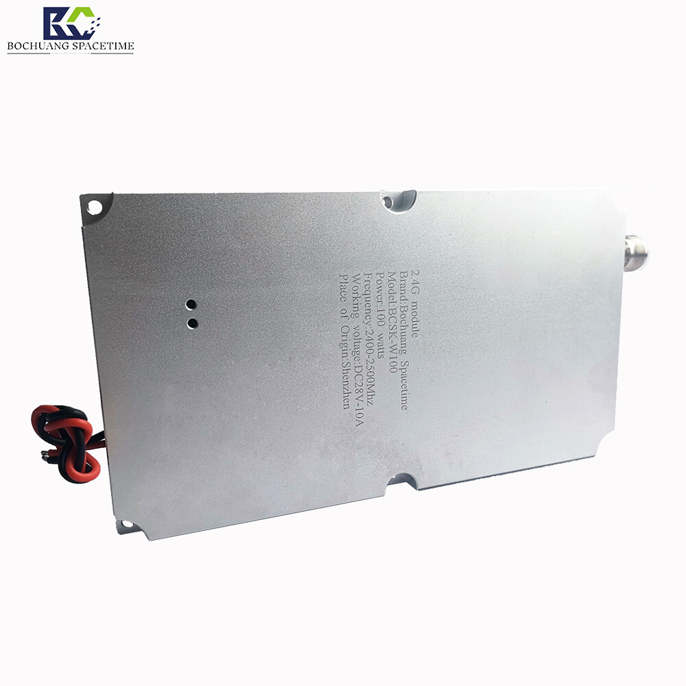 博创时空BCSK-W100 2.4G信号源射频功放模块 100W大功率 2400-2500MHz 无人机反制专用 工业级射频放大器